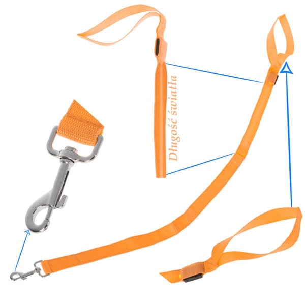 LED hundesnor 2,5x120cm orange