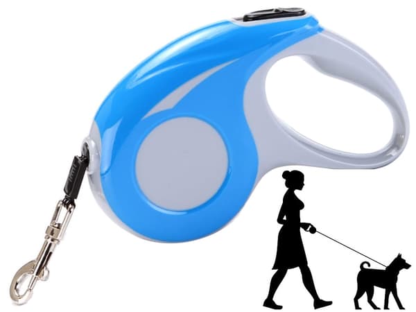 Hundkoppel 5m - Rullande - Flexibelt Rullkoppel - Hund Koppel