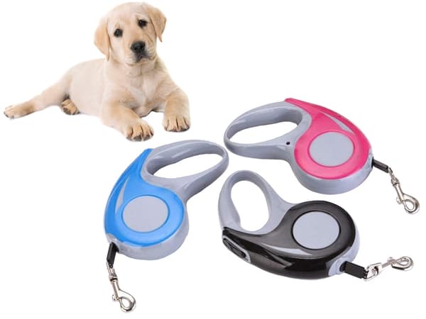 Hundkoppel 5m - Rullande - Flexibelt Rullkoppel - Hund Koppel