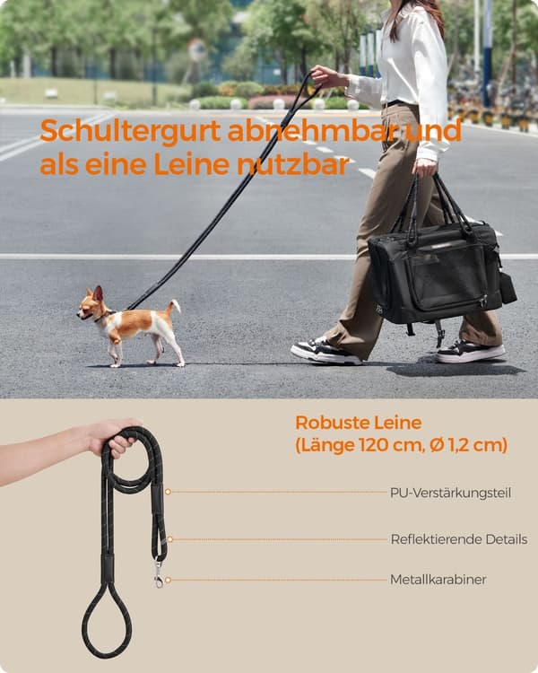 Hopfällbar hundbur, Feandrea, Storlek S, Klassisk svart.