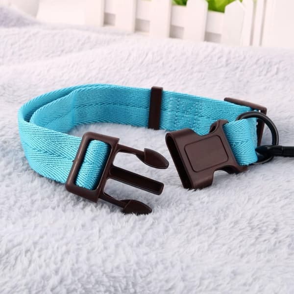Nylon Dog Outdoor Training Kävely Säädettävä talutushihna Valjaat Köysipanta (Sky Blue, S)