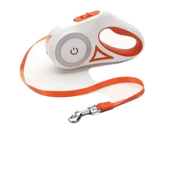 Retractable hundesnor, afbrydelig funktion, reflekterende design,5M, Med LED-lys