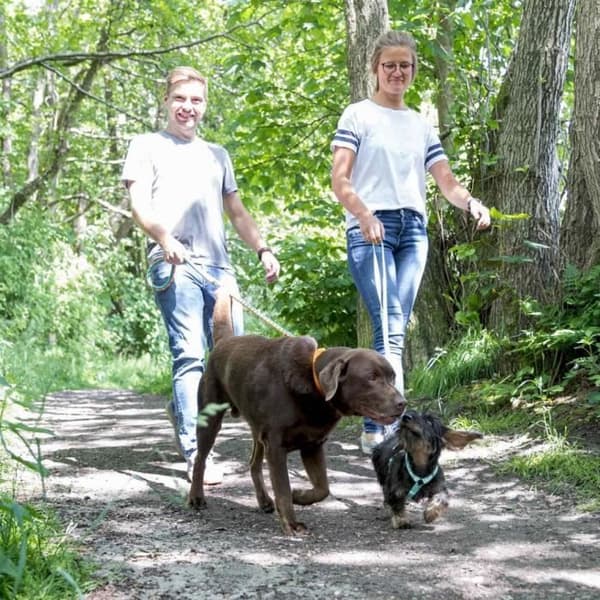 Justerbart koppel - TRIXIE - Cavo - L–XL: 2m - ø 18 mm - Svart