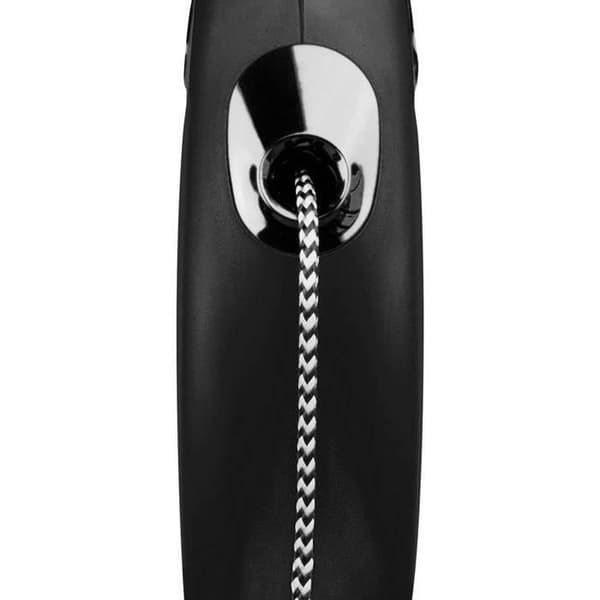 Talutushihna - FLEXI - New Classic M -naru - 5 metriä pitkä - Koirille jopa 20 kg asti - Musta
