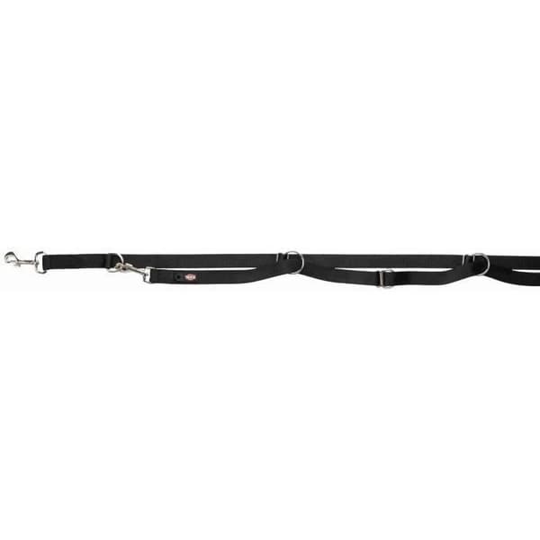 TRIXIE Premium Justerbart Koppel - Extra Långt - L-XL: 3m - 25mm - Svart