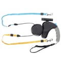 Miniatyrbillede 1 af 2: Retractable Hundesnor, Dobbelt-Hoved Design, LED Lysfunktion,sort