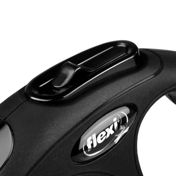 FLEXI New CLASSIC udtrækkelig hundesnor - Størrelse M - 5m - Sort
