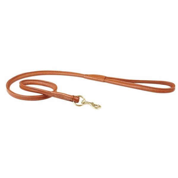 Weatherbeeta Rolled Leather Dog Lead Tan One Size