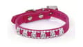 Miniatyrbild 4 av 11: Hundhalsband dekorerad med stenar XS 1.5 x 30 cm