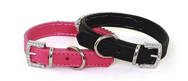 Hundhalsband dekorerad med stenar XS 1.5 x 30 cm