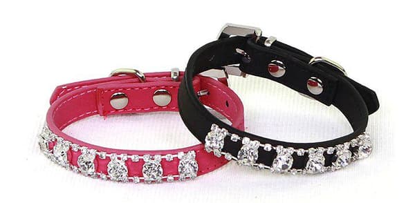 Hundhalsband dekorerad med stenar XS 1.5 x 30 cm XS Rosa 1.5 x 30 cm