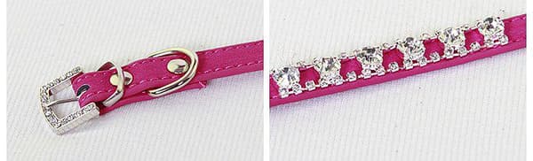 Hundhalsband dekorerad med stenar
