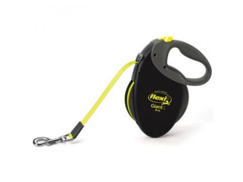 Flexi Giant L op til 50 kg reflekterende - 8 meter bred hundesnor til en sikker gåtur.