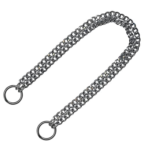 King Hound Strypkedja, platta länkar, dubbla rader, förkromat stål, 1.6mm x 40cm