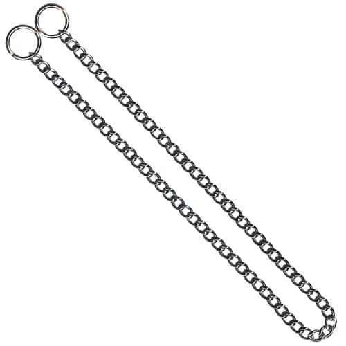 King Hound Strypkedja, vridna platta länkar, förkromat stål, 2.5mm x 60cm