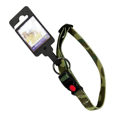 Nylonhalsband med snabb spänne, camouflage, 15mm x 30-40cm