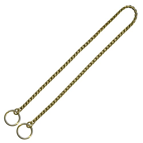 King Hound Strypkedja, sicksack länkar, guldpläterad mässing, 2.0mm x 25cm