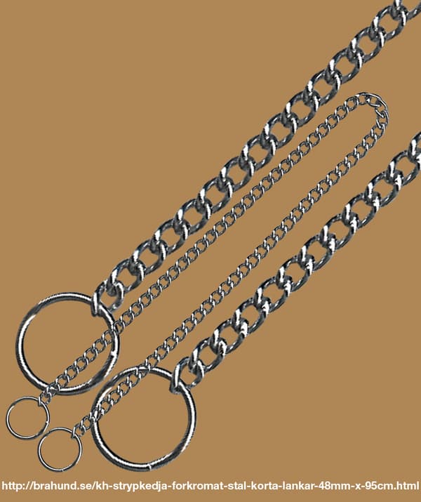 King Hound Strypkedja, förkromat stål, 95cm x 4.8mm