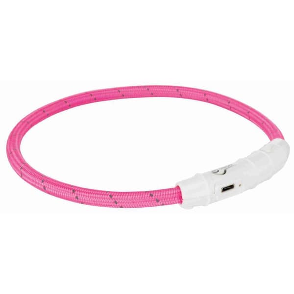 Flash Light Ring HundHalsband USB Hjälper att ni syns i mörkret