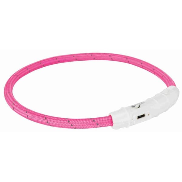 Flash Light Ring HundHalsband USB Hjälper att ni syns i mörkret