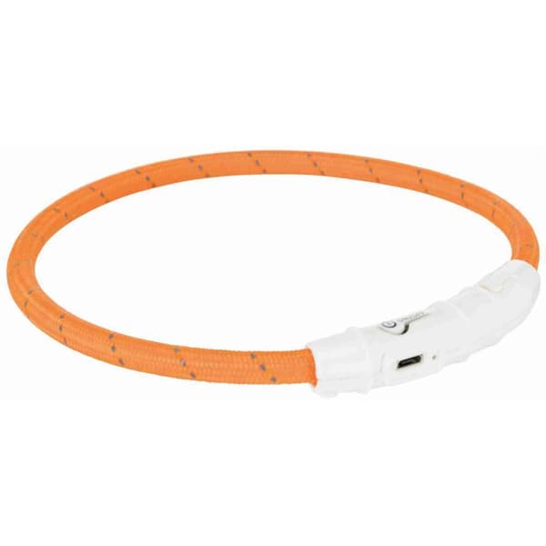 Flash Light Ring HundHalsband USB Hjälper att ni syns i mörkret