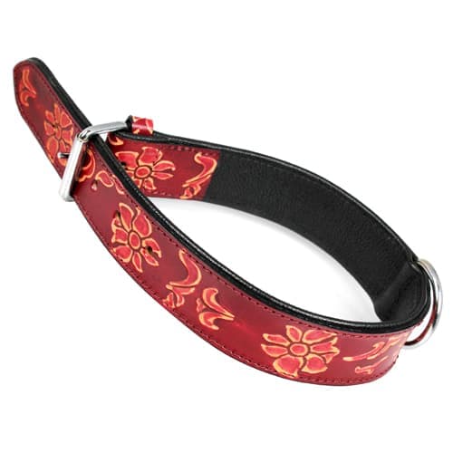 Fodrat läderhalsband, 65cm x 40mm