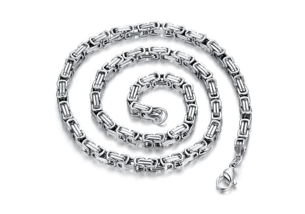 Kejsarlänk halsband i Stål , håller färgen livet ut!