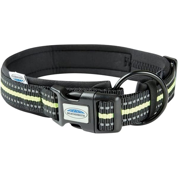 Weatherbeeta Reflekterende hundehalsbånd Black/Yellow XS