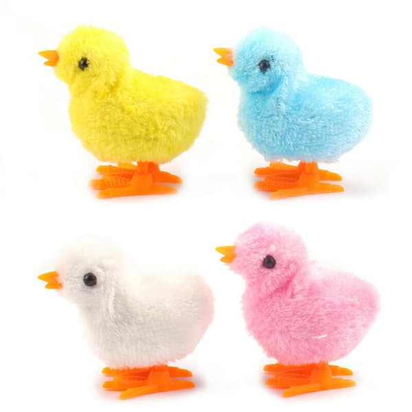 Pet Cat Toys Jumping Walking Cartoon Plush Chicken