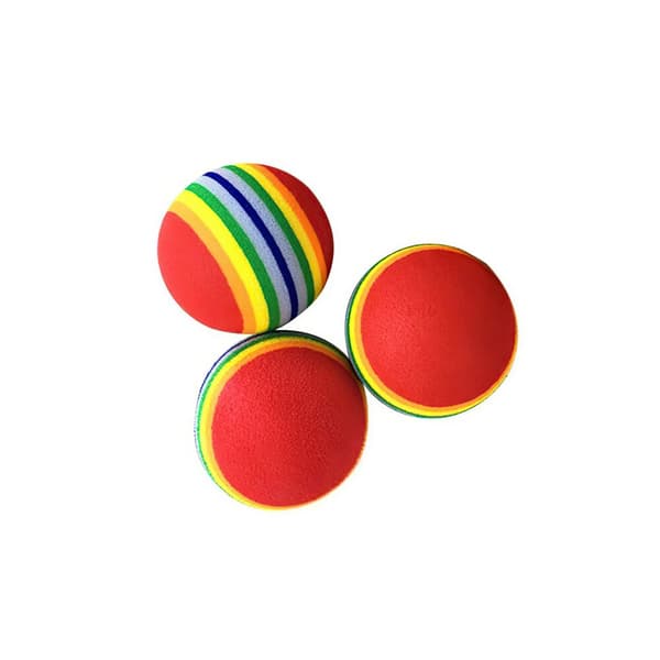 Pet Cat Toys Kitten Soft Foam Rainbow Play Balls
