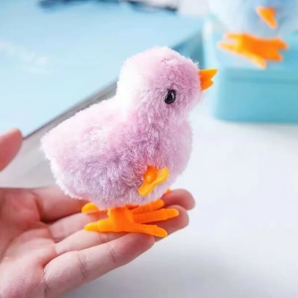 Pet Cat Toys Jumping Walking Cartoon Plush Chicken