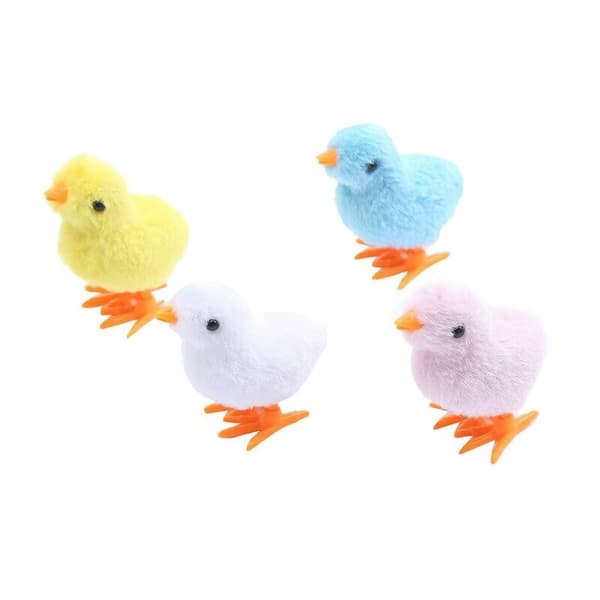 Pet Cat Toys Jumping Walking Cartoon Plush Chicken