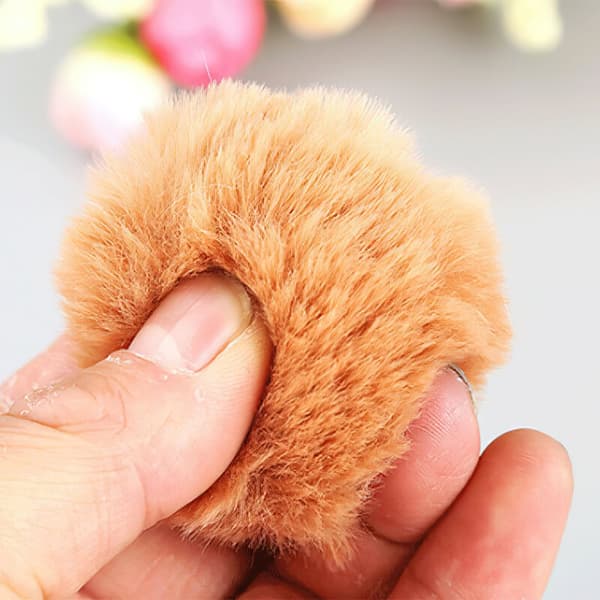 5x Fluffy Soft Fur Pompon Balls Funny Toy for Pet Cat Kitten