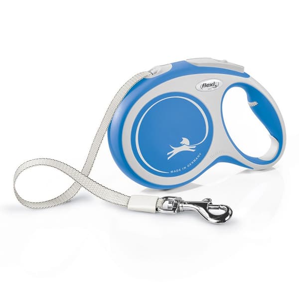Flexi New Comfort Tape Large Retractable Dog Lead Blue 8m
