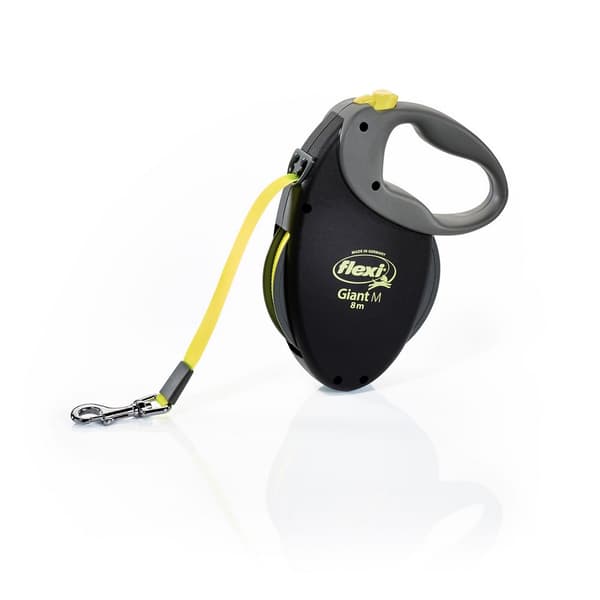 Flexi Giant Neon Medium Retractable Dog Lead Neon Yellow 8m