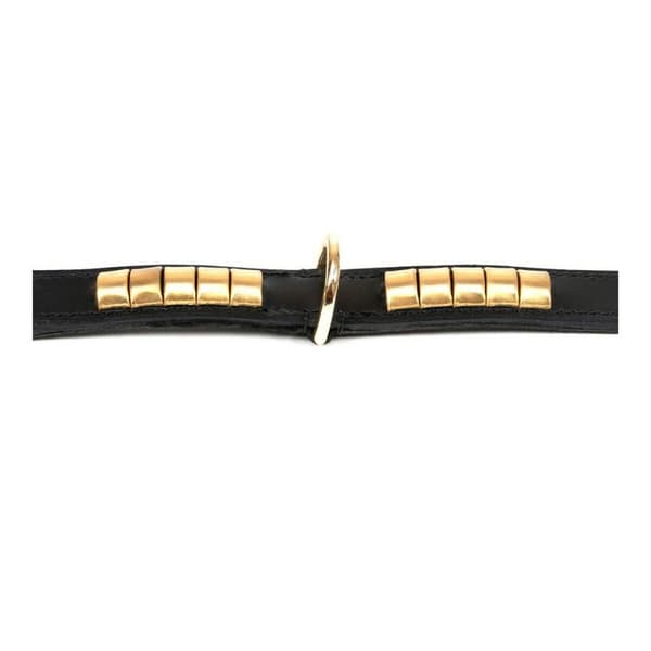 Hundhalsband Gloria Duna Svart Gyllene (45 x 2.5 cm)