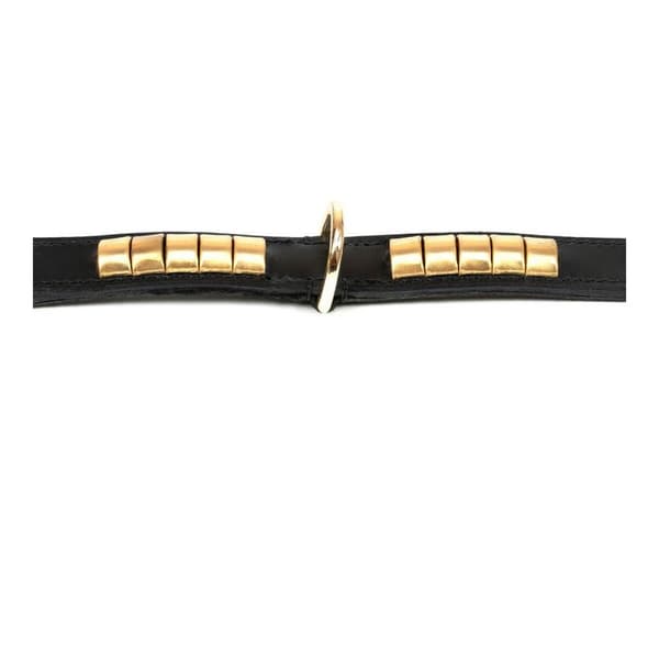 Hundhalsband Gloria Duna Svart Gyllene (35 x 2 cm)
