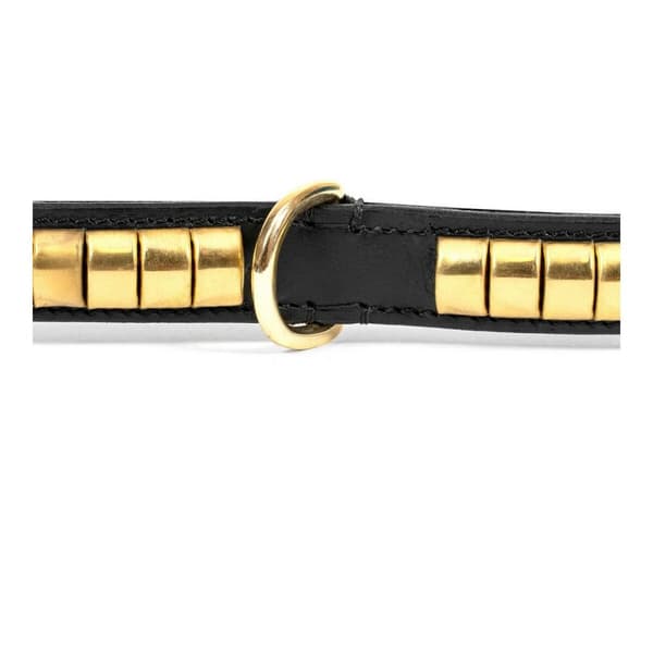 Hundhalsband Gloria Duna Svart Gyllene (35 x 2 cm)