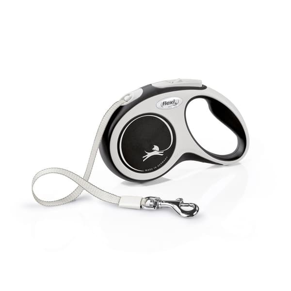 Flexi Ny Comfort Tape optrækkelig hundeledning Black 5m