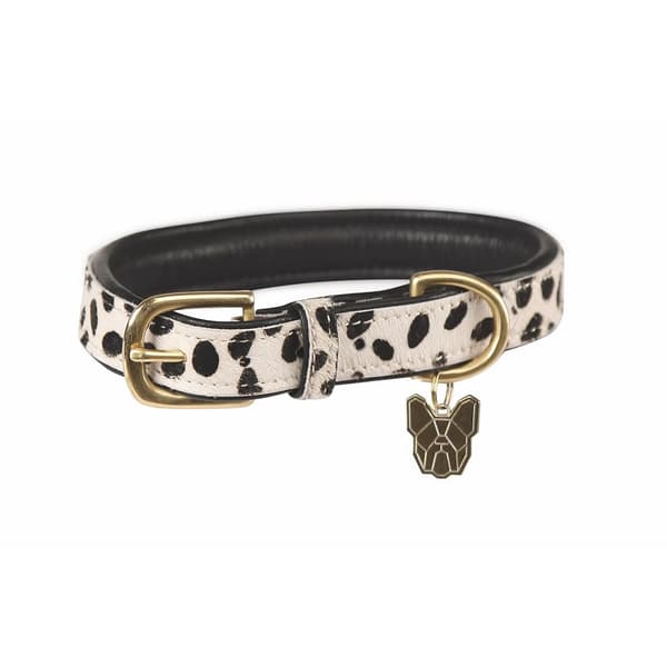 Digby & Fox Spotted Leather Dog Collar
