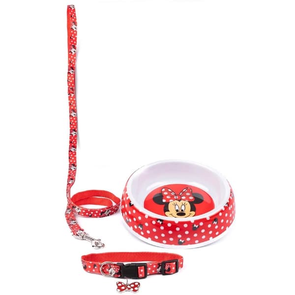 Minnie Mouse Dog Collar Set