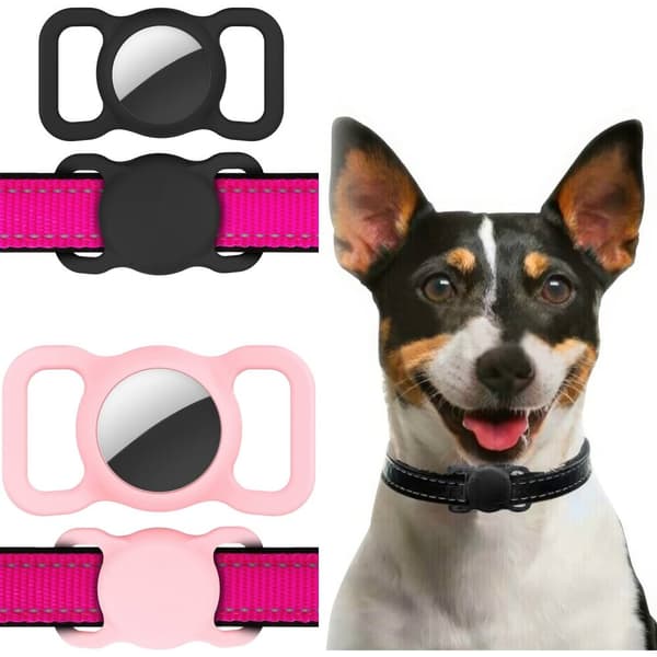 Beskyttelsescover til Airtag - Skal/Fodral til Hunde & Katte Pink