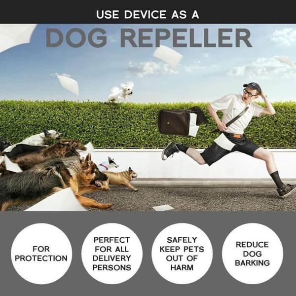 Avskräckning av bark - Anti-Barking - Ultraljud - LED - Plast - 9V Batteri Ingår Inte