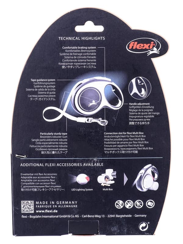 Flexi New Comfort L 8 m koiran sisäänvedettävä johdin