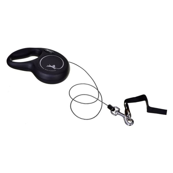 TRIXIE Uusi CLASSIC XS 3 m Black Dog Sisäänvedettävä johdin