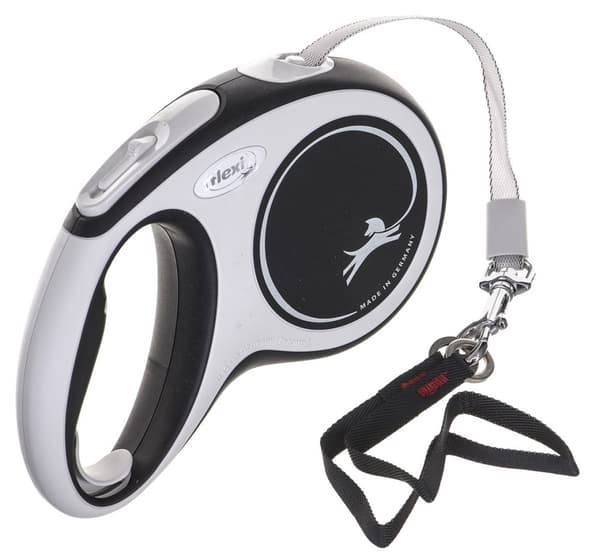 Flexi New Comfort M Tape 5 m Black Dog Optrækkelig ledning