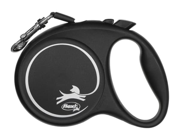 Flexi Black Design M 5 m Hund Optrækkelig snor