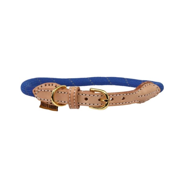 Digby & Fox Reflective Leather Dog Collar