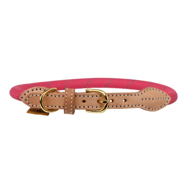 Digby & Fox Reflective Leather Dog Collar