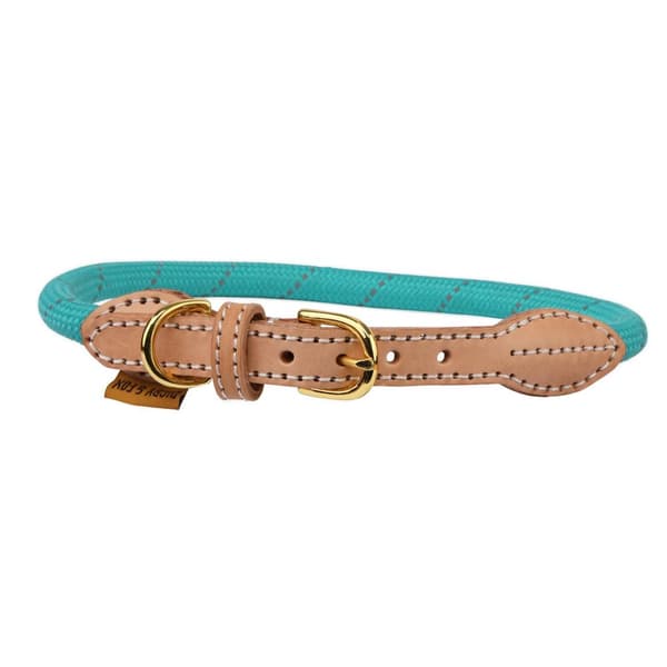 Digby & Fox Reflective Leather Dog Collar
